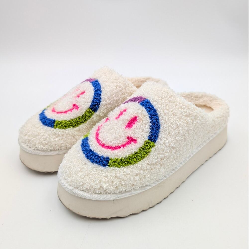 MIA Icicle Slip-On Cozy Shearling Platform Slippers Women's Size US6 EU37